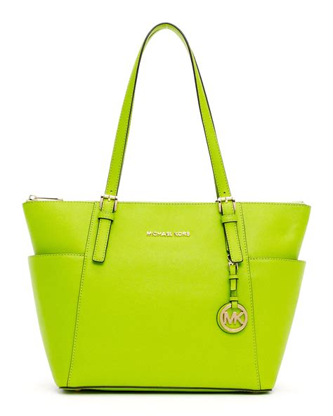 michael kors greenwech large tote|michael kors green bag outlet.